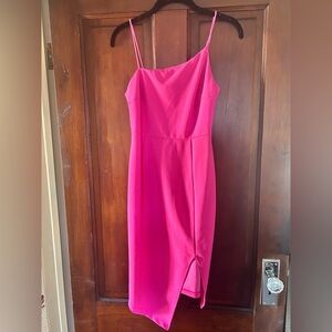 Pink super cute asymmetrical dress